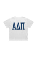 Alpha Delta Pi Boxy Cropped Tee Varsity Letters