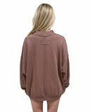 Alpha Phi Terry Mock Neck Sweatshirt with Embroidered Logo