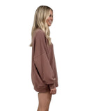 Alpha Phi Terry Mock Neck Sweatshirt with Embroidered Logo