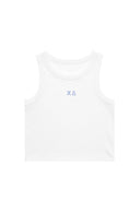 Chi Delta Cropped BFF Tank with Embroidered Letters