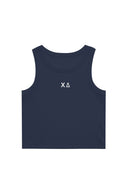 Chi Delta Cropped BFF Tank with Embroidered Letters