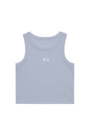 Chi Delta Cropped BFF Tank with Embroidered Letters