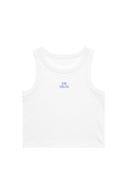 Chi Delta Cropped BFF Tank with Embroidered Name Bold