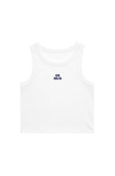 Chi Delta Cropped BFF Tank with Embroidered Name Bold