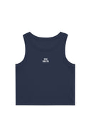 Chi Delta Cropped BFF Tank with Embroidered Name Bold