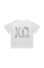 Chi Omega The Boxy Cropped Tee with Distressed Greek Letters