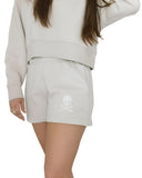 Chi Omega Lounge & Go Cropped Hoodie with Skull Graphic on Back