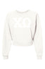 Chi Omega Beyond Soft Cropped Sweatshirt with Greek Varsity Letters