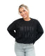 Chi Omega Beyond Soft Cropped Sweatshirt with Tonal Name Design