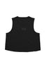 Chi Omega The Boxy Cropped Tank Top with Embroidered Greek Letters Center Chest