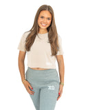 Chi Omega The Classic Cropped Tee with Skull Name Graphic