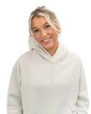 Chi Omega Lounge & Go Relaxed Hoodie with 3D Puff Embroidery
