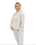 Chi Omega Lounge & Go Relaxed Hoodie with 3D Puff Embroidery