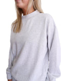 Chi Omega Mock Neck Sweatshirt with Embroidered Chi O