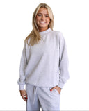 Chi Omega Mock Neck Sweatshirt with Embroidered Chi O