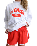 Chi Omega Mock Neck Sweatshirt White Camo