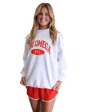 Chi Omega Mock Neck Sweatshirt White Camo