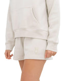 Chi Omega Lounge & Go Relaxed Sweat Shorts with 3D Puff Embroidery