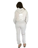 Chi Omega Lounge & Go Relaxed Sweatpants with Skull Name Graphic on Leg