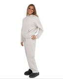 Chi Omega Lounge & Go Wide Leg Sweatpants with 3D Puff Embroidery