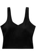 Zeta Athleisure Cropped Bra Tank Top with Crown on Back