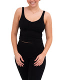 Pi Phi Athleisure Cropped Bra Tank Top with Greek Letters on Back