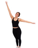 Tri Delta Athleisure Cropped Bra Tank Top with Greek Letters on Back