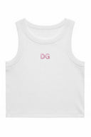 Delta Gamma BFF Crop Tank with Embroidered Letters