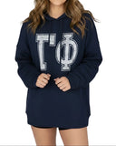 Gamma Phi Beyond Soft Oversized Hoodie with Distressed Letters