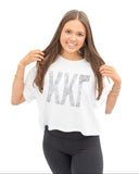 Kappa The Boxy Cropped Tee with Distressed Greek Letters
