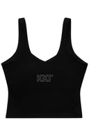 Kappa Athleisure Cropped Bra Tank Top with Greek Letters on Back