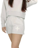 Kappa Lounge & Go Cropped Hoodie with Fleur Graphic on Back