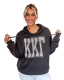 Kappa Beyond Soft Oversized Hoodie with Distressed Greek Varsity Letters