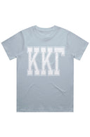 Kappa Heavy Hitter Oversized Tee with Distressed Greek Varsity Letters