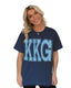 Kappa Heavy Hitter Oversized Tee with Light Blue Greek Varsity Letters