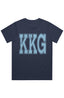 Kappa Heavy Hitter Oversized Tee with Light Blue Greek Varsity Letters