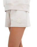 Kappa Lounge & Go Relaxed Sweat Shorts with 3D Puff Embroidered Fleur-de-Key on Leg