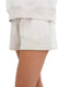 Kappa Lounge & Go Relaxed Sweat Shorts with 3D Puff Embroidered Fleur-de-Key on Leg