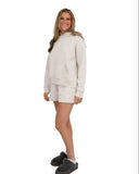 Kappa Lounge & Go Relaxed Sweat Shorts with 3D Puff Embroidered Fleur-de-Key on Leg