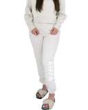 Kappa Lounge & Go Relaxed Sweatpants with Fleur Name Graphic on Leg