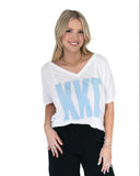 Kappa Ultra Soft Vneck Tee with Bold Greek Letters