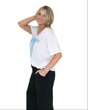 Kappa Ultra Soft Vneck Tee with Bold Greek Letters