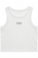 Pi Phi BFF Crop Tank with Embroidered Letters