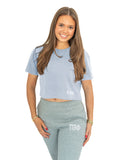 Pi Phi The Classic Cropped Tee with Arrow Name Graphic