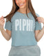 Pi Phi Ultra Soft Cropped Tee with Name Graphic