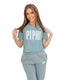 Pi Phi Ultra Soft Cropped Tee with Name Graphic