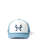 Pi Phi Foam Trucker Hat with 3D Puff Embroidered Arrows & Wings