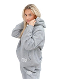 Pi Phi Lounge & Go Relaxed Hoodie with Greek Letters on Pocket