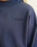 Pi Phi Mock Neck Sweatshirt with Embroidered Name [PRE ORDER SHIPS MID NOVEMBER]