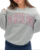 Pi Phi Beyond Soft Oversized Sweatshirt with Arch Name Graphic